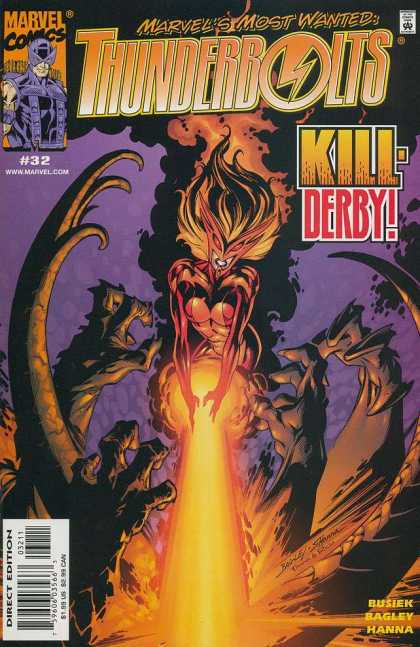 Thunderbolts 32 - Marvel Comics - Approved By The Comics Code Authority - Kill-derby - Direct Edition - Hanna - Mark Bagley
