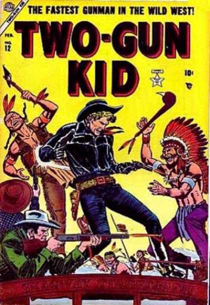 Two-Gun Kid 12 - Cowboy - Indian - Headdress - Hatchet - Holster