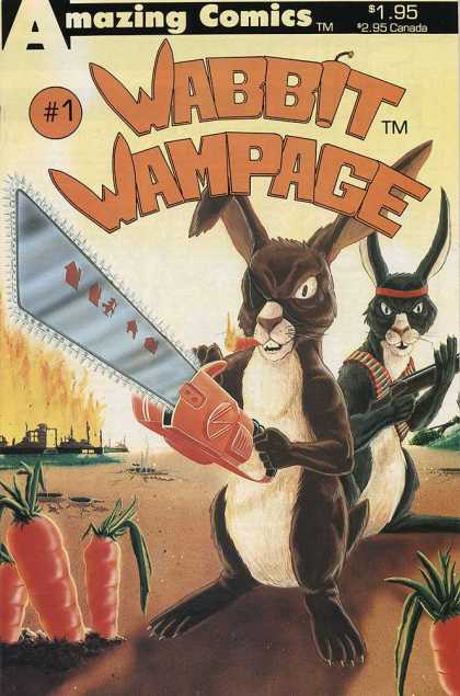 Wabbit Wampage 1 - Chainsaw - Carrots - Gun - Eyepatch - Number 1