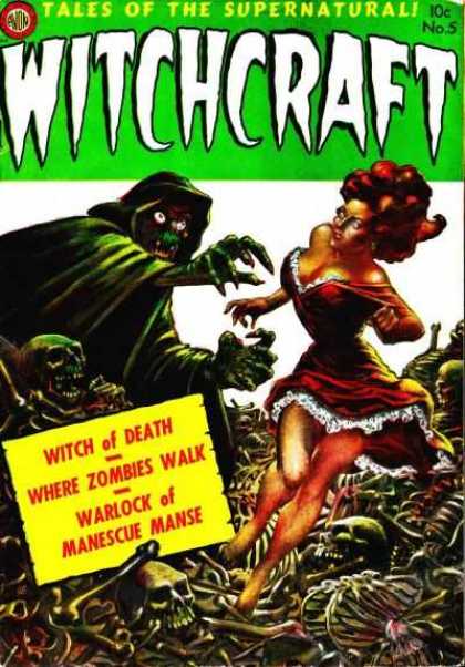 Witchcraft 5 - Witch Of Death - Where Zombies Walk - Warlock Of Manescue Manse - Skeletons - Beautiful Woman