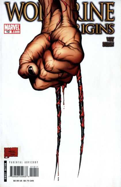 Wolverine Origins 10 - Marvel - Fist - Black Nail Polish - Blood - Veins