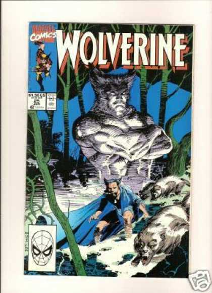Wolverine 25 - Man With Horns - Trees - Animals - Blue Flowing Cape - Vines - Jim Lee